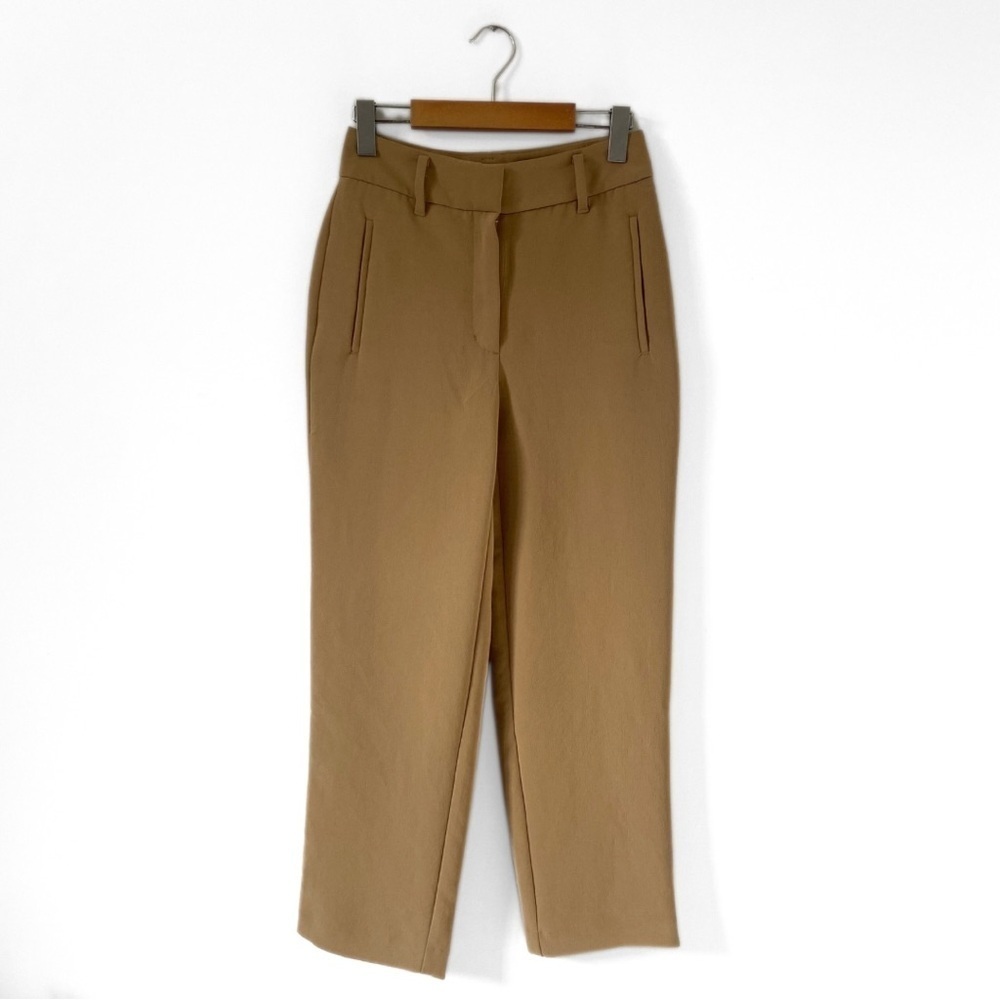 Wilfred | Aritzia Tan/Khaki High-Rise Straight-Leg Workwear Casual Pants Size 4